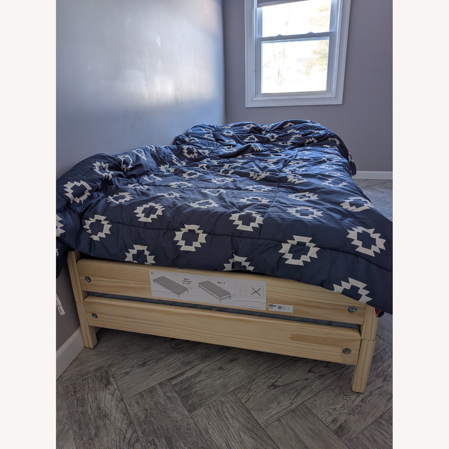 Yellow Wood Queen Bed - image-3