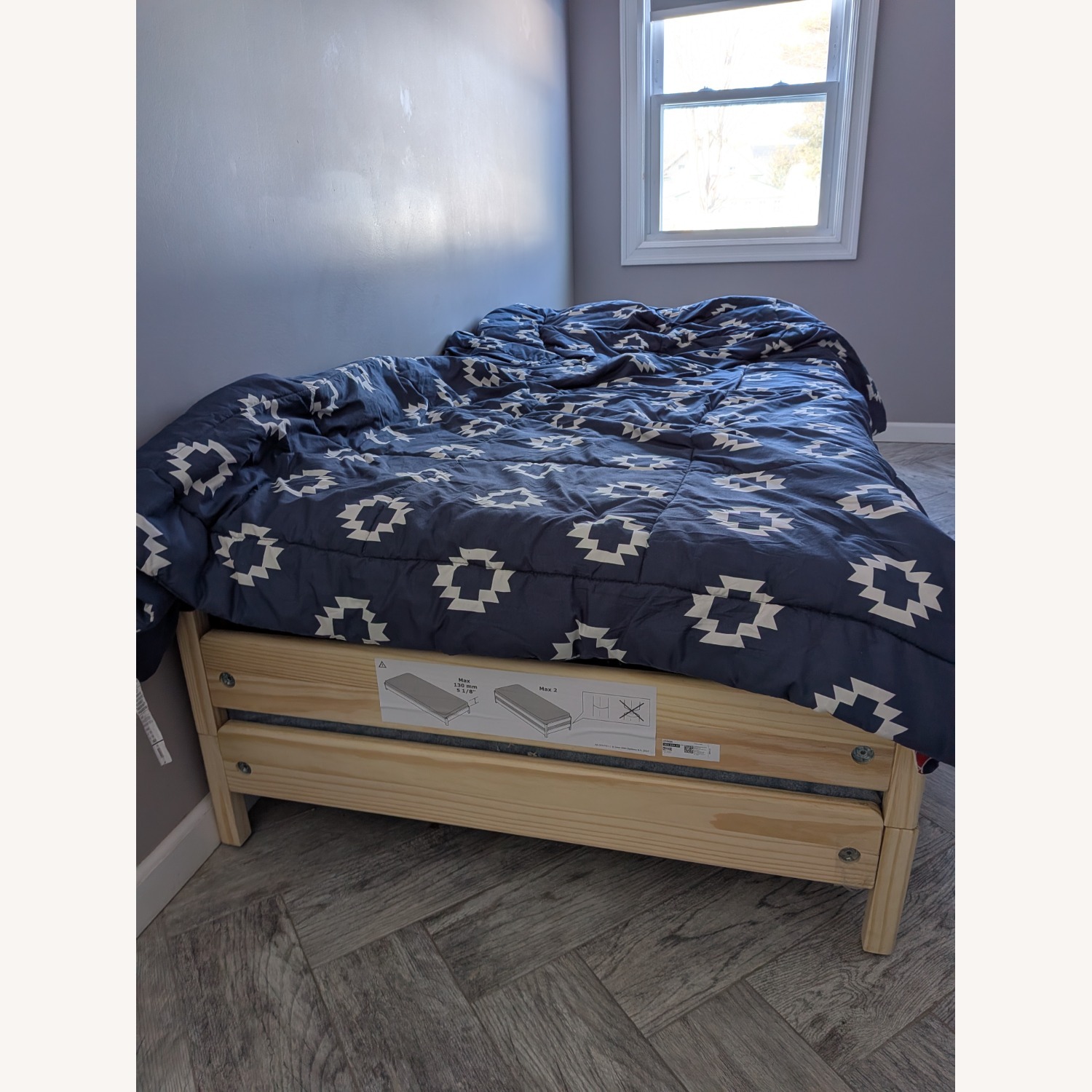 Yellow Wood Queen Bed - image-4