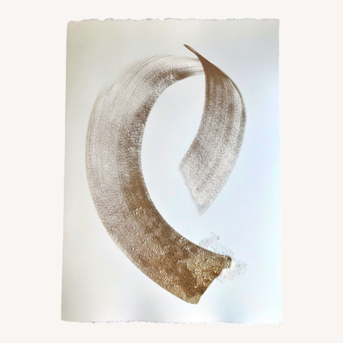 Used Lauren Collin White & Gold Art for sale on AptDeco