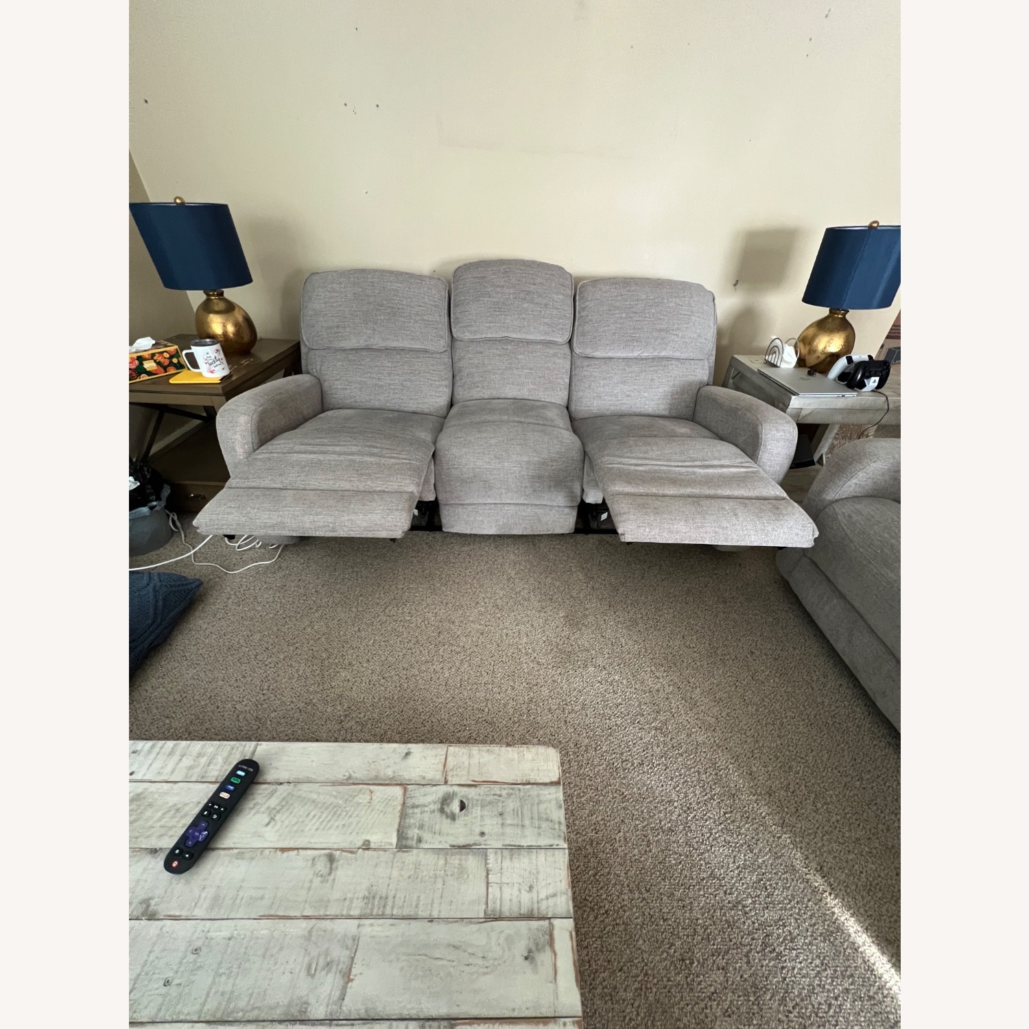 Raymour & Flanigan Everitt Light Gray 3+ Seater Sofa - image-1