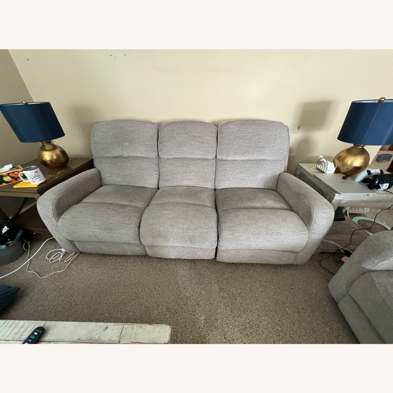 Raymour & Flanigan Everitt Light Gray 3+ Seater Sofa - image-2