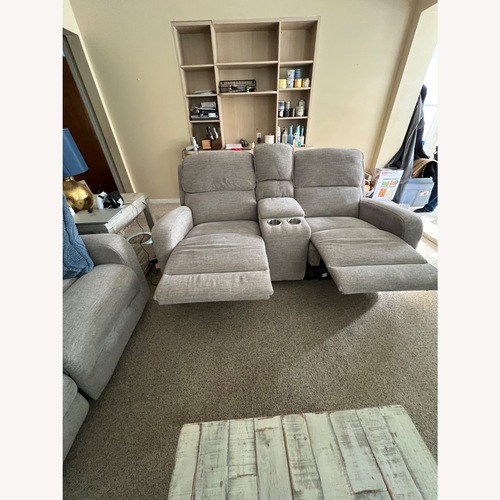Used Raymour & Flanigan Everitt Light Gray 2 Seater Sofa for sale on AptDeco