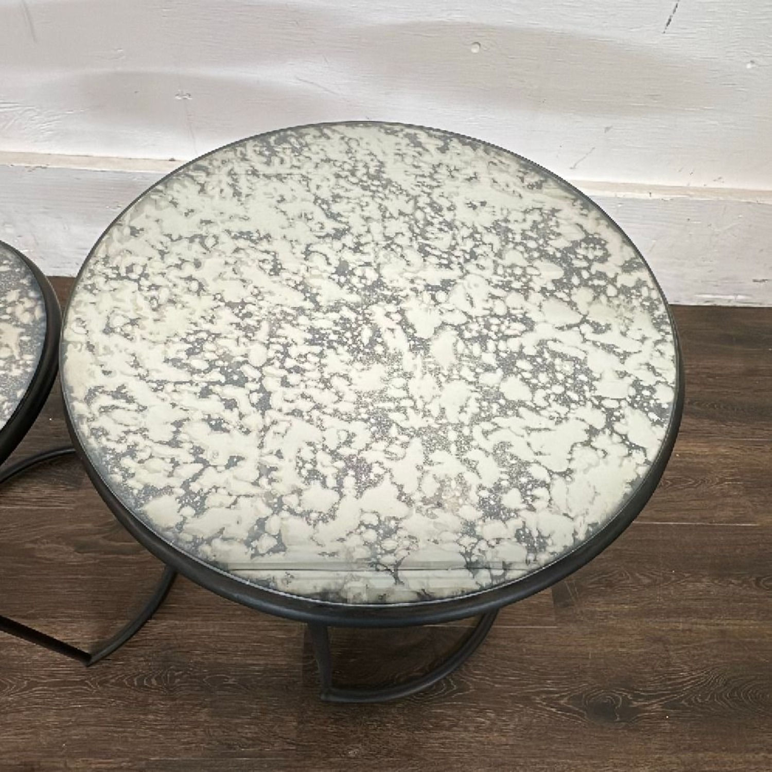 Pottery Barn Mirrored Nesting Tables - image-5