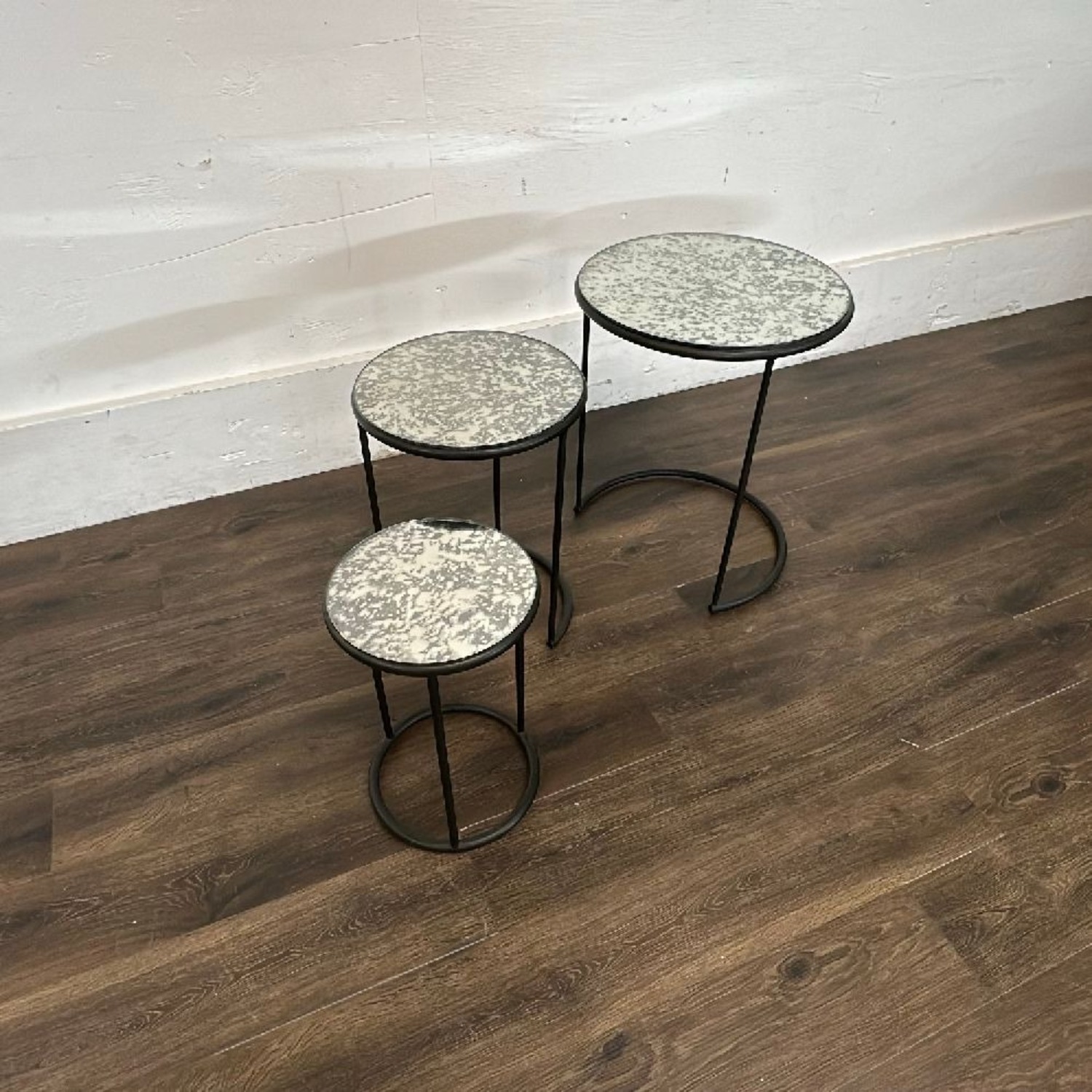 Pottery Barn Mirrored Nesting Tables - image-4