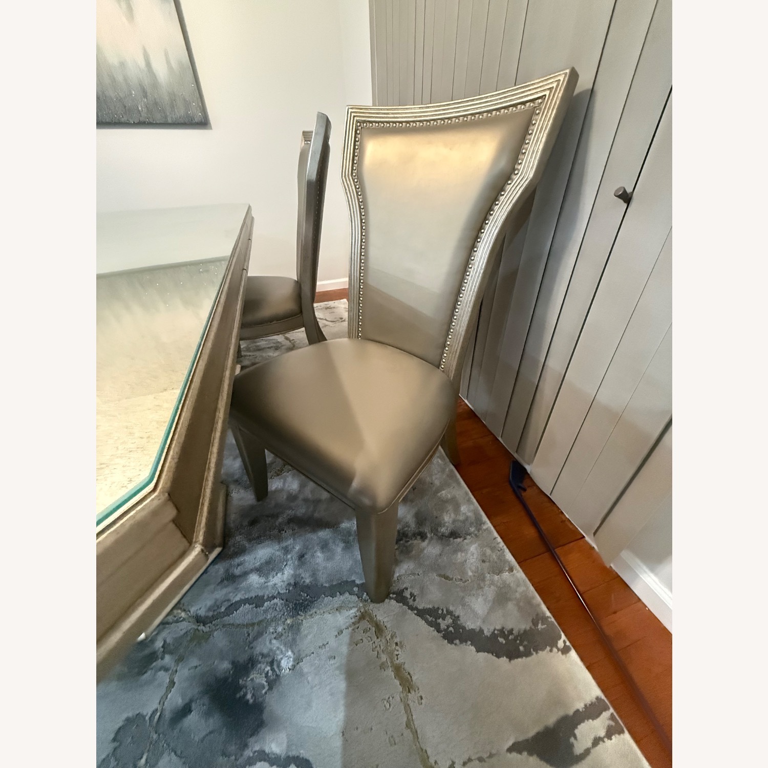 Gray Wood Dining Sets W Leaf Extension - image-5