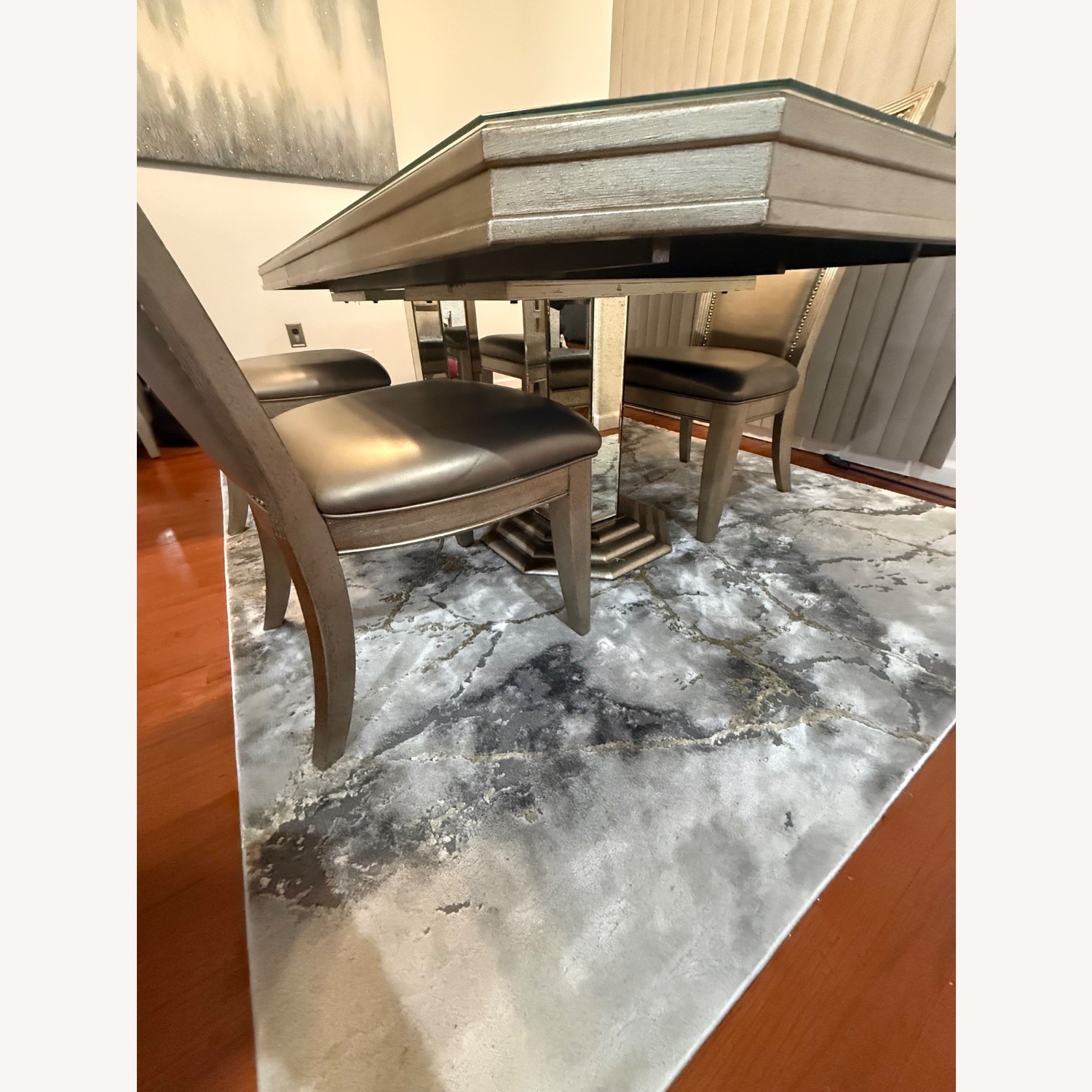Gray Wood Dining Sets W Leaf Extension - image-6