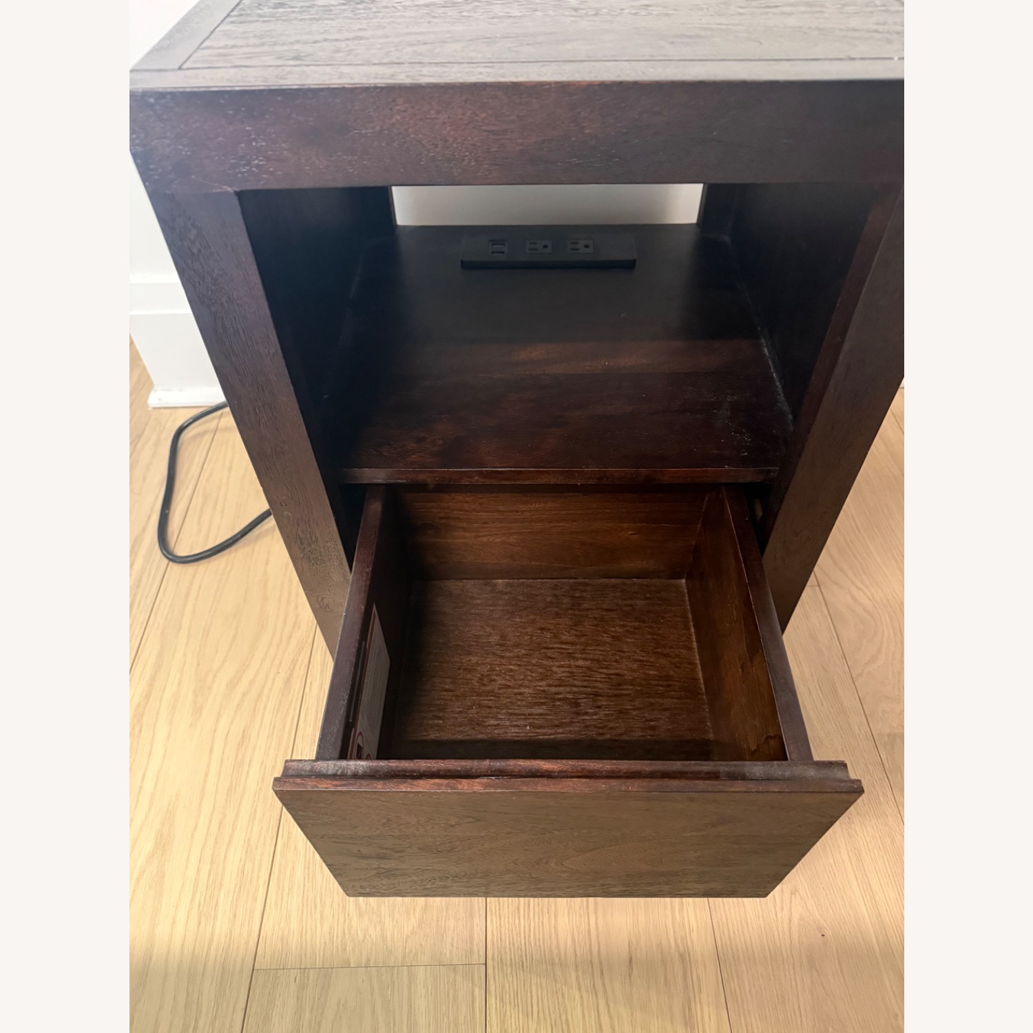 Pottery Barn Cayman Dark Brown Wood Nightstands - image-4