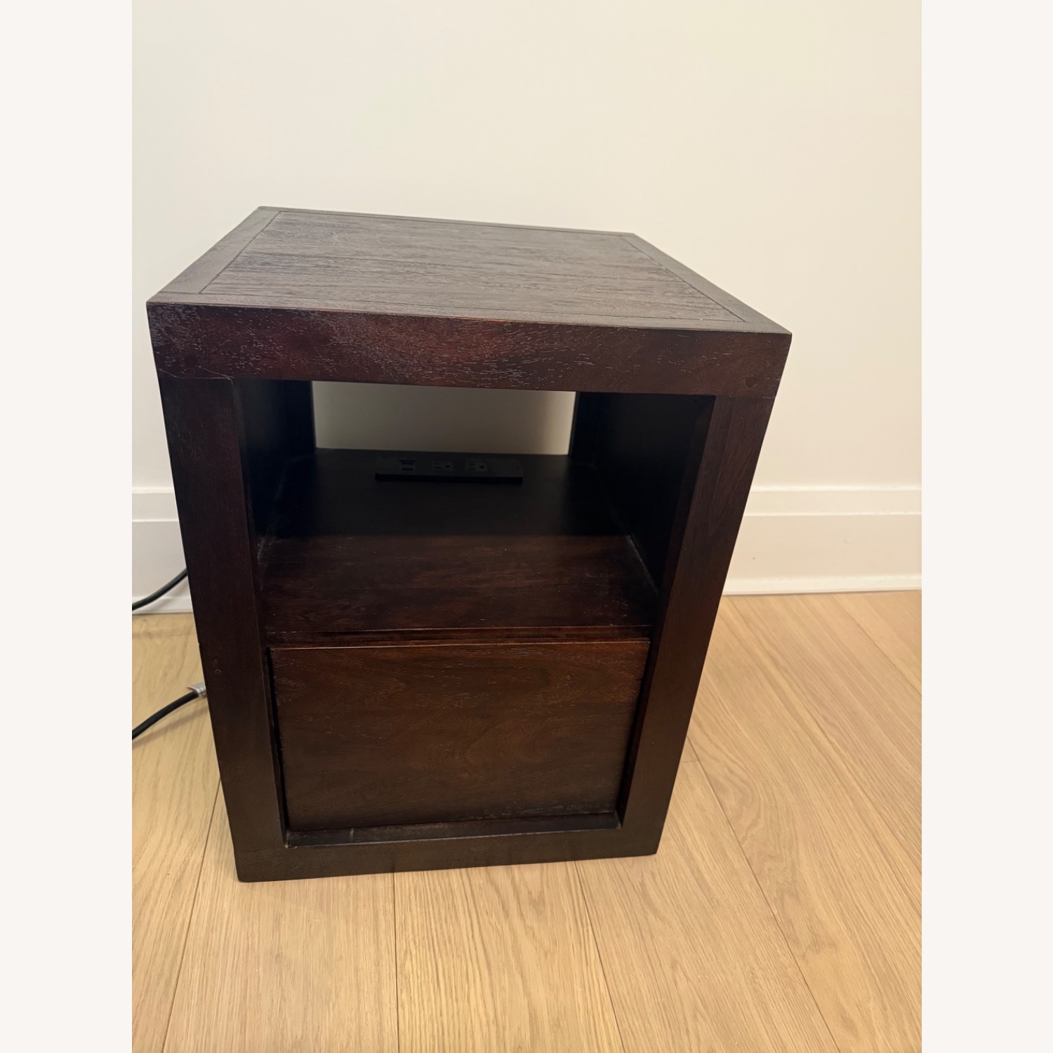 Pottery Barn Cayman Dark Brown Wood Nightstands - image-2