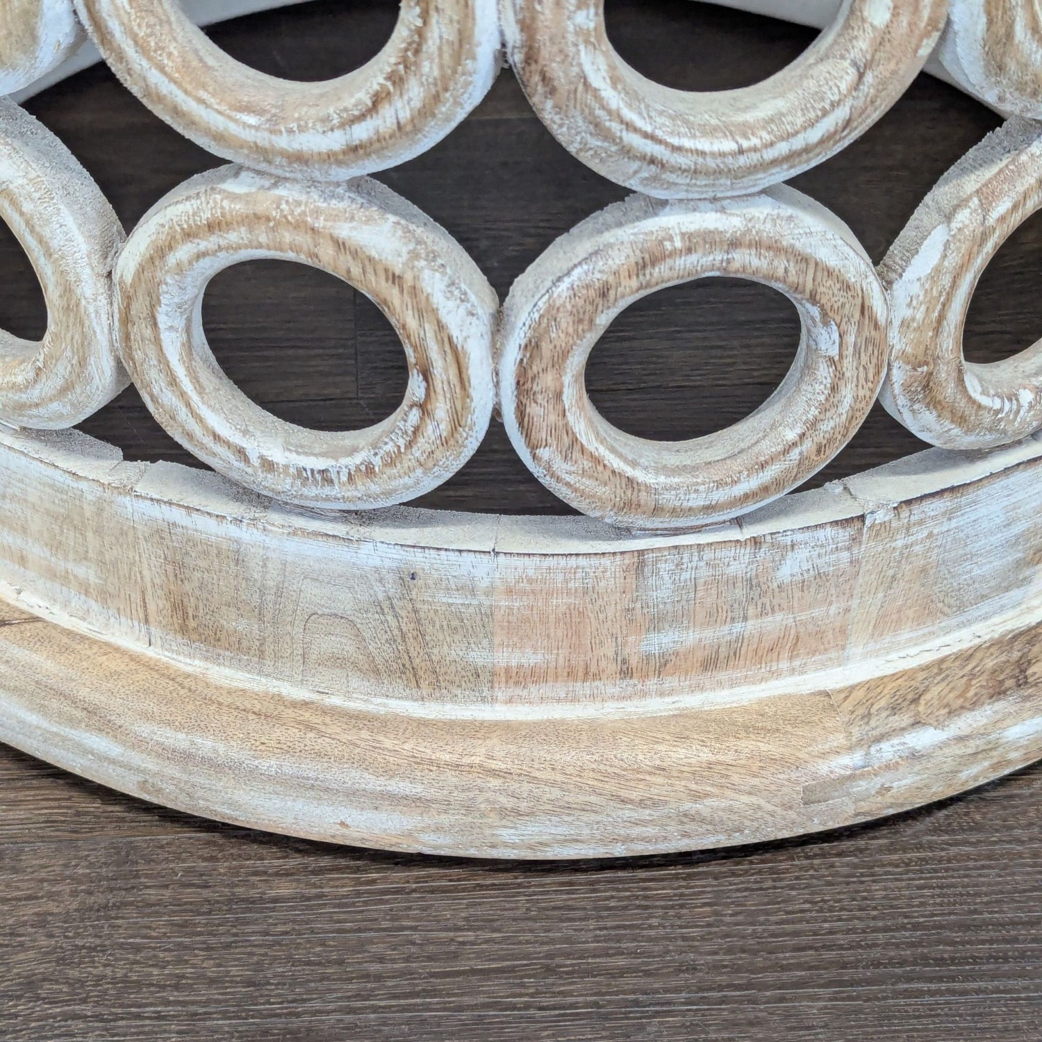 Mango Wood Accent Table with Circle Cut-Outs	 - image-5