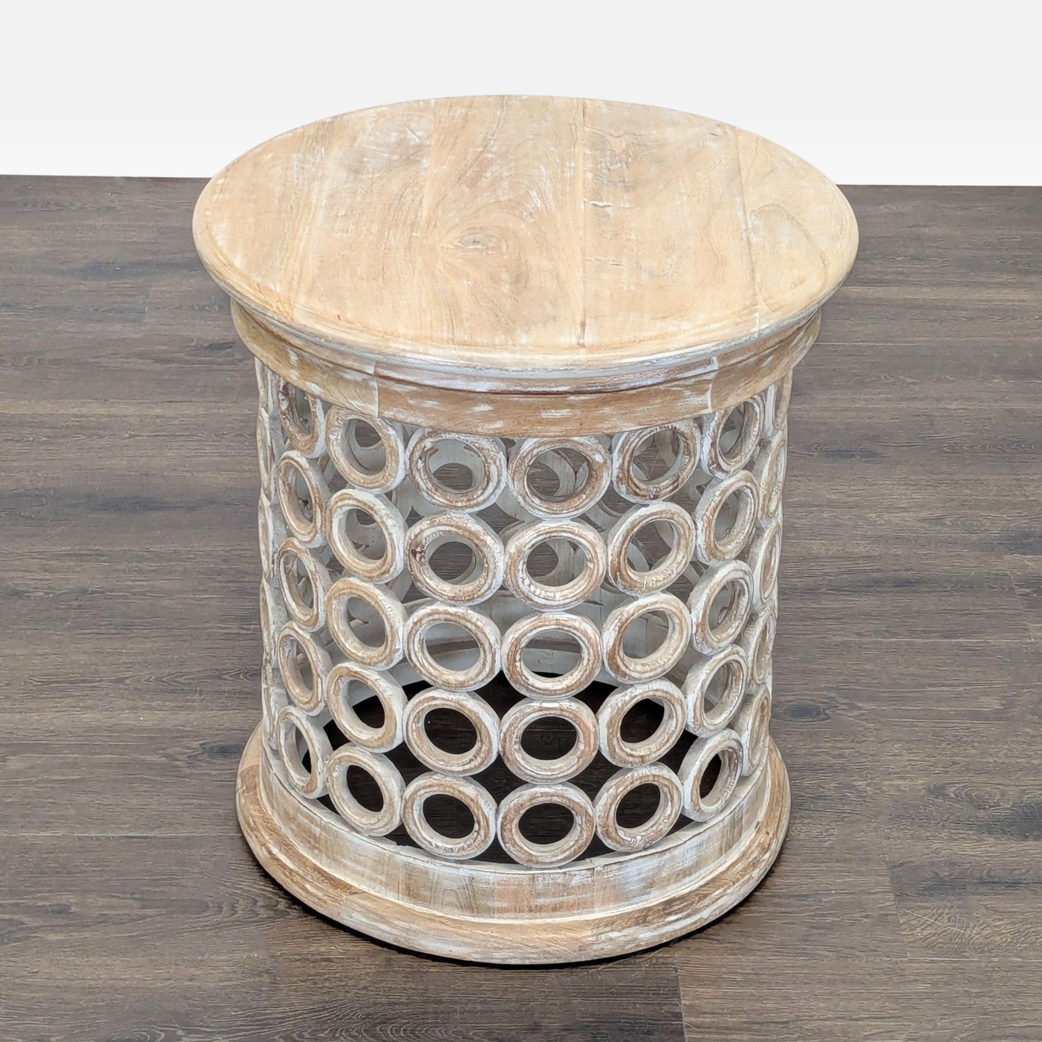 Mango Wood Accent Table with Circle Cut-Outs	 - image-4