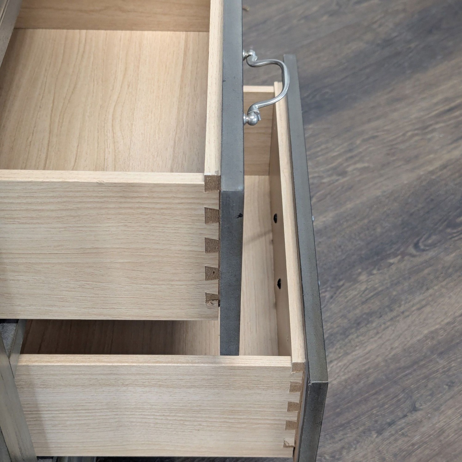 Two Drawer Wood Nightstand - image-5