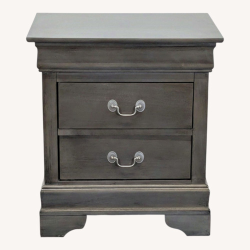 Used Two Drawer Wood Nightstand for sale on AptDeco