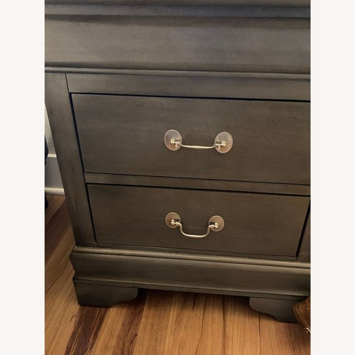 Used Two Drawer Wood Nightstand for sale on AptDeco