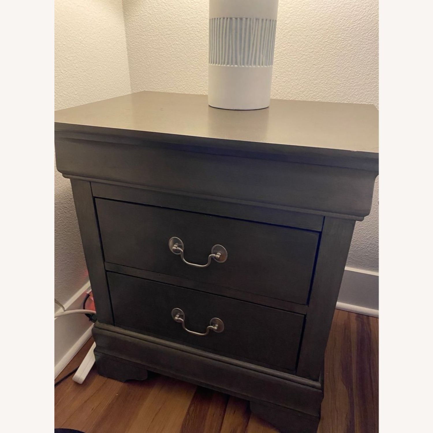 Two Drawer Wood Nightstand - image-10