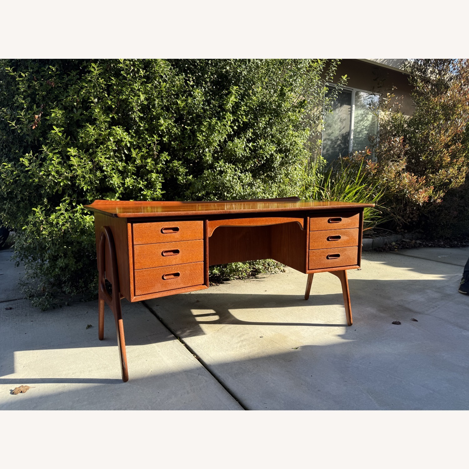 Svend Madsen Danish Modern Curved Teak Desk - image-4
