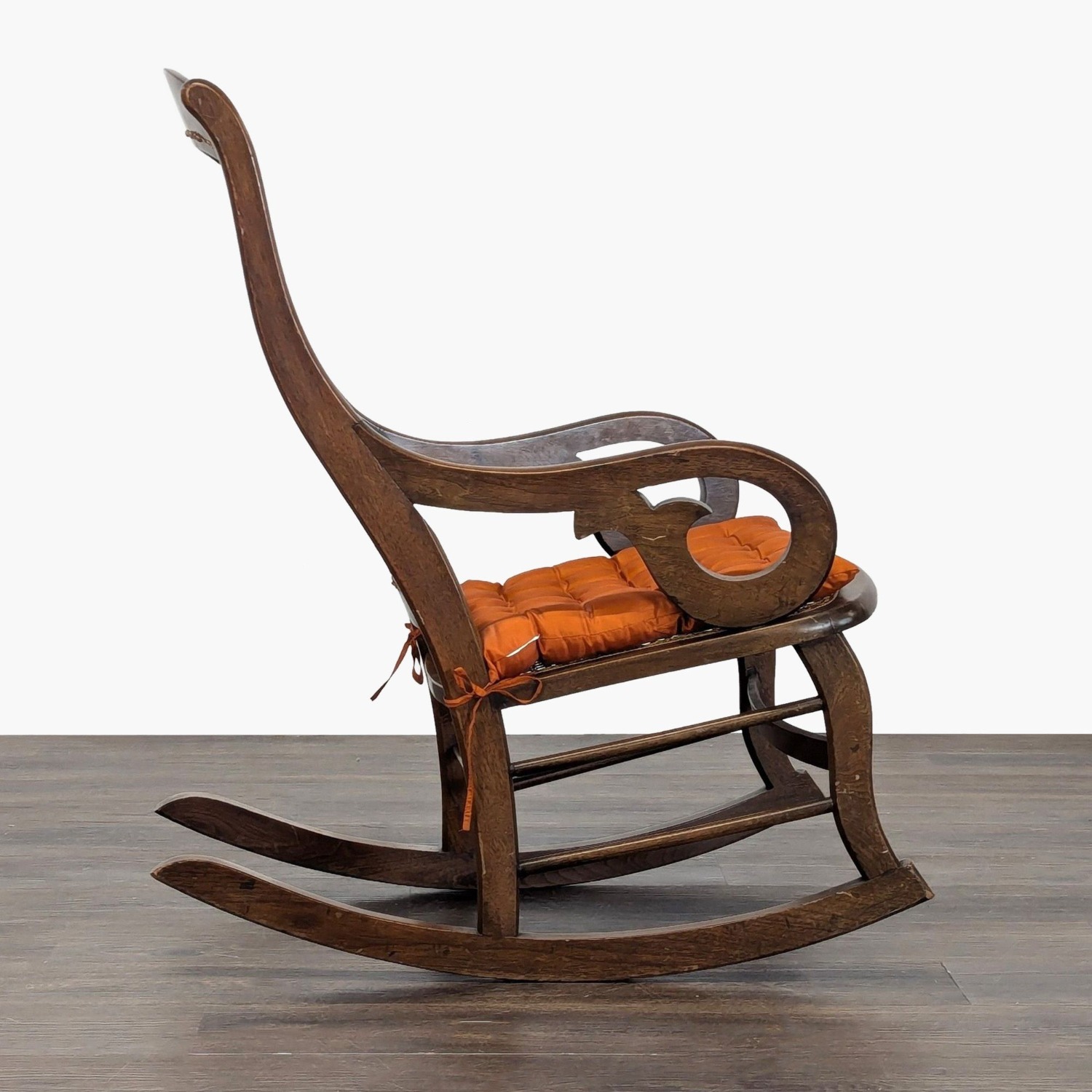 Vintage Bentwood Rocking Chair with Cane Back  - image-4