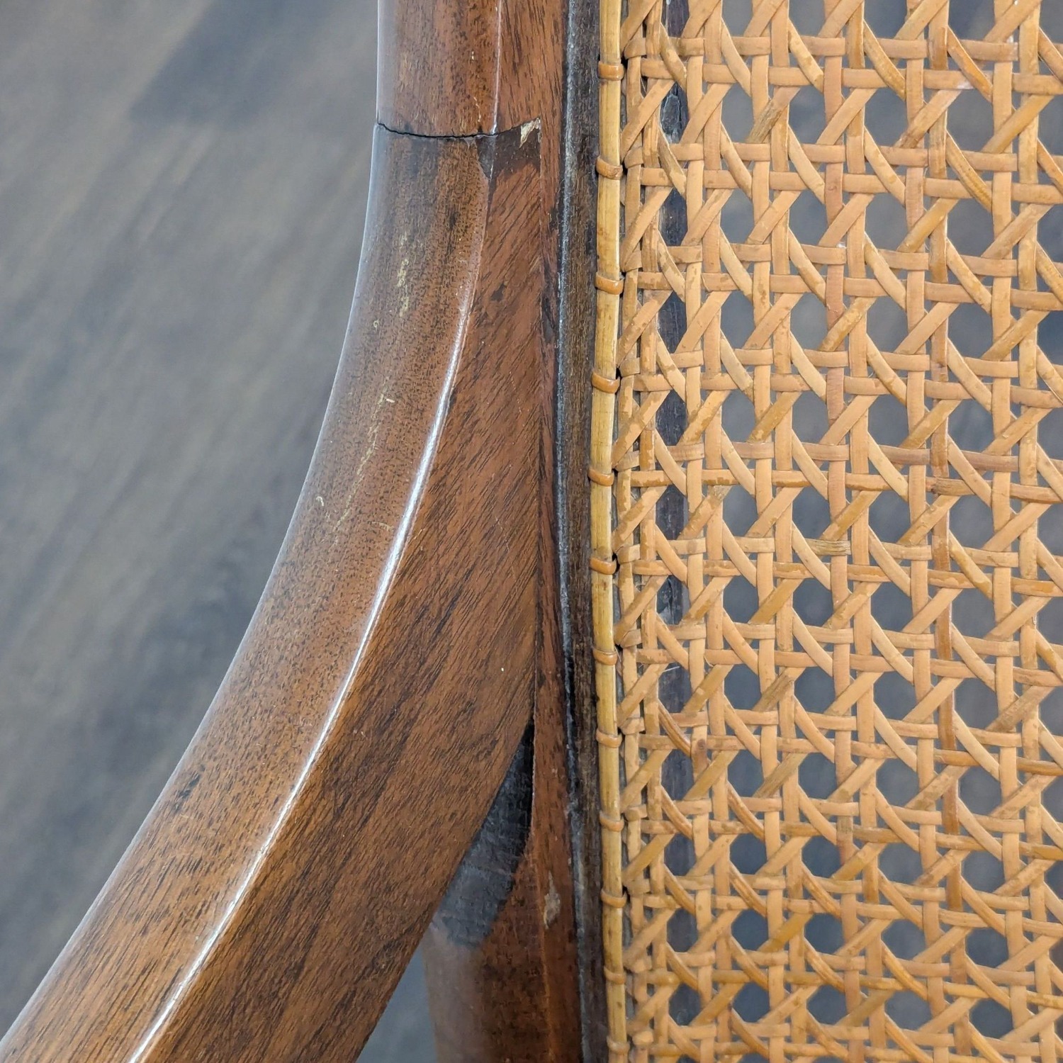 Vintage Bentwood Rocking Chair with Cane Back  - image-8