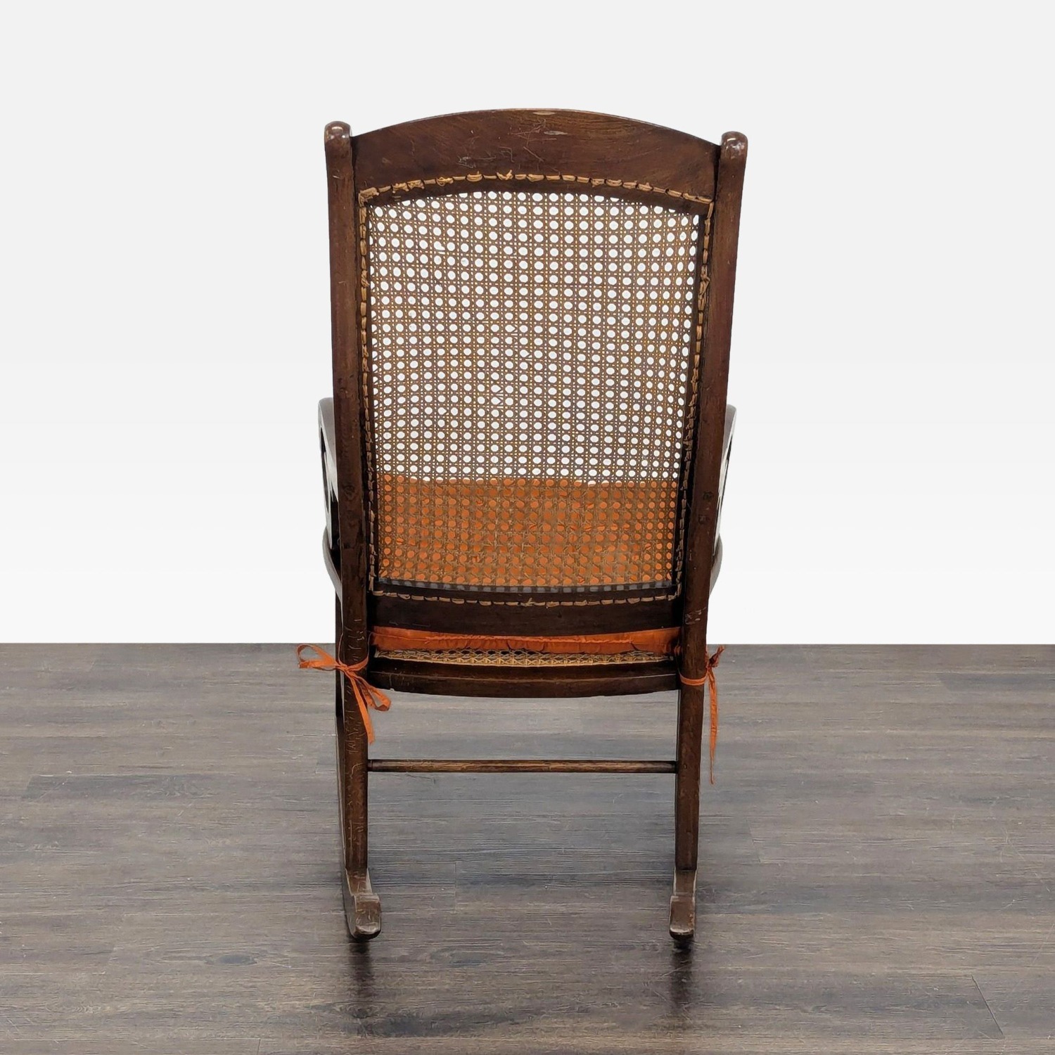 Vintage Bentwood Rocking Chair with Cane Back  - image-5