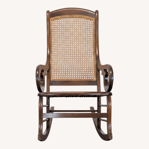 Used Vintage Bentwood Rocking Chair with Cane Back  for sale on AptDeco