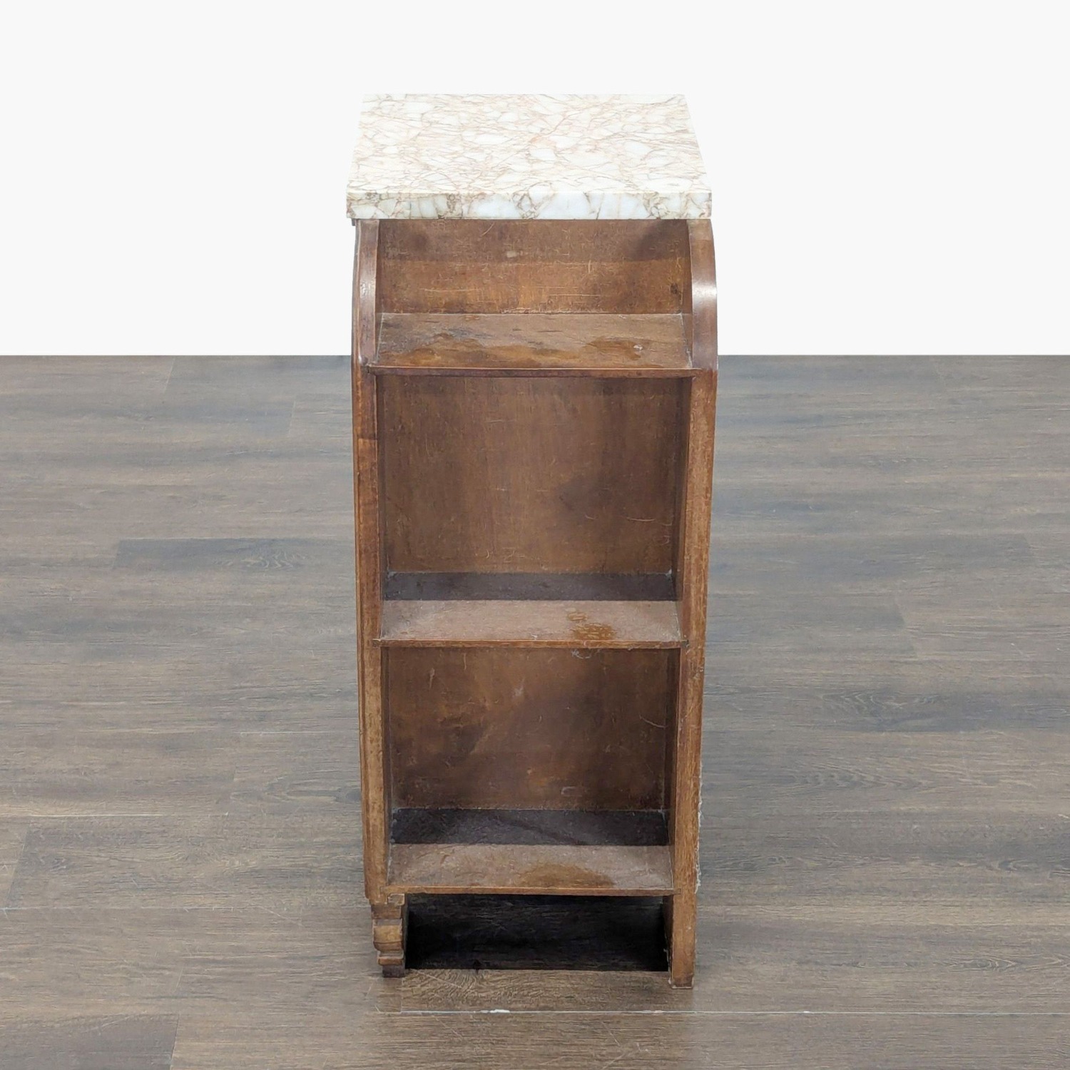 Antique Deco Nightstand with Marble Top - image-5