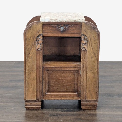 Used Antique Deco Nightstand with Marble Top	 for sale on AptDeco
