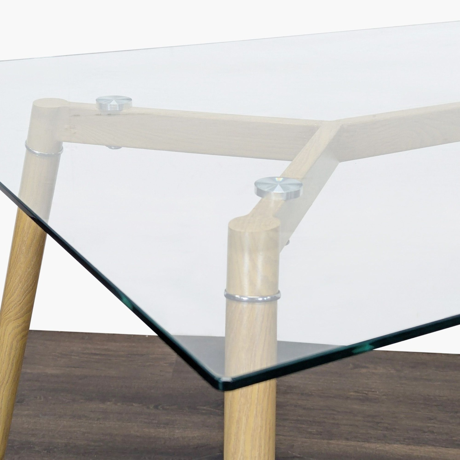 Glass Top Dining Table on Metal Base - image-7