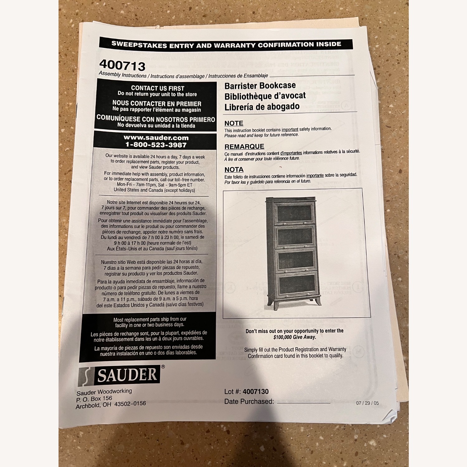 Sauder Office Desk & Bookshelf - image-4