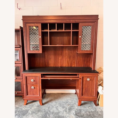 Used Sauder Office Desk & Bookshelf for sale on AptDeco