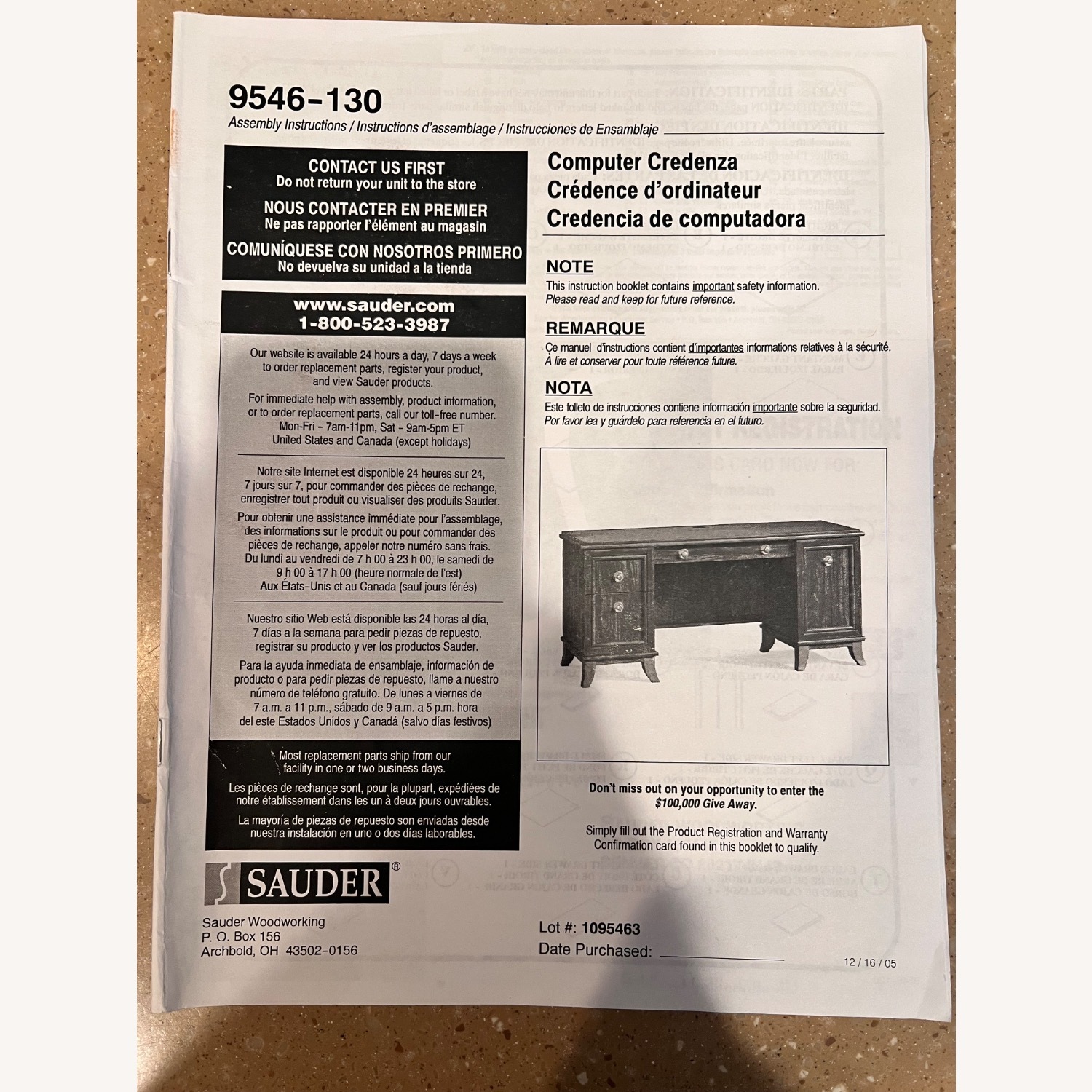 Sauder Office Desk & Bookshelf - image-3