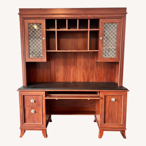 Used Sauder Office Desk & Bookshelf for sale on AptDeco