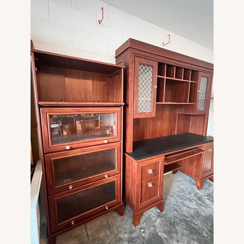 Used Sauder Office Desk & Bookshelf for sale on AptDeco