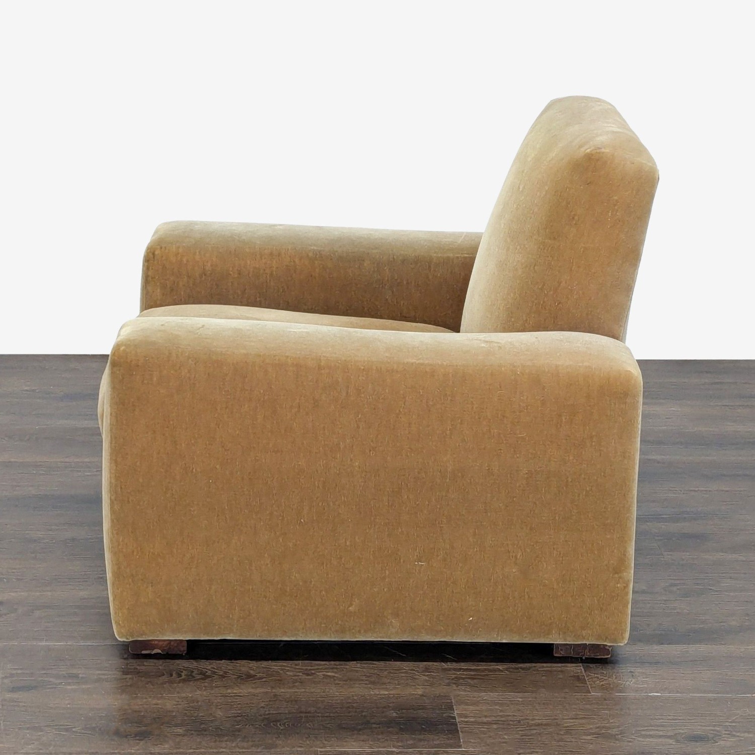 Cozy Mustard Brown Velvet Lounge Armchair - image-5