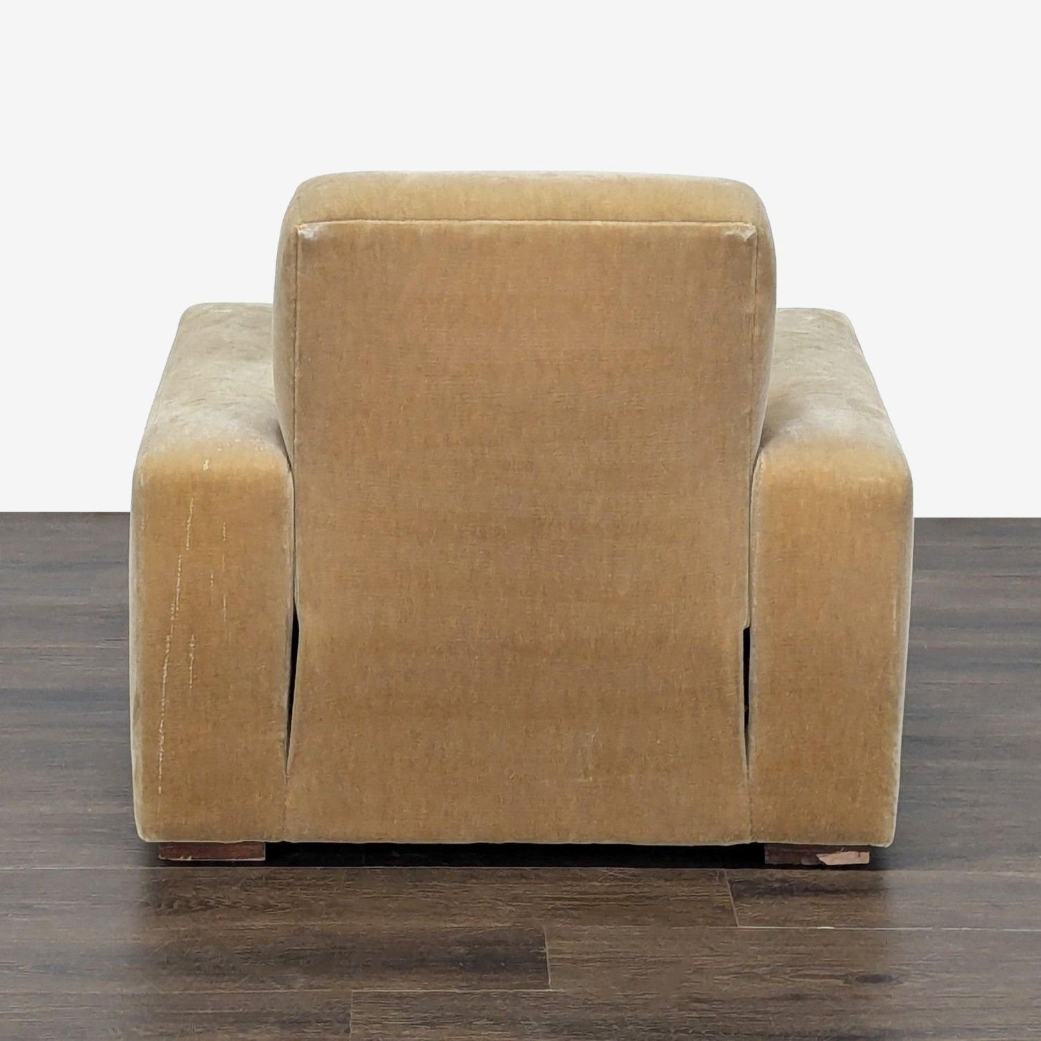 Cozy Mustard Brown Velvet Lounge Armchair - image-4