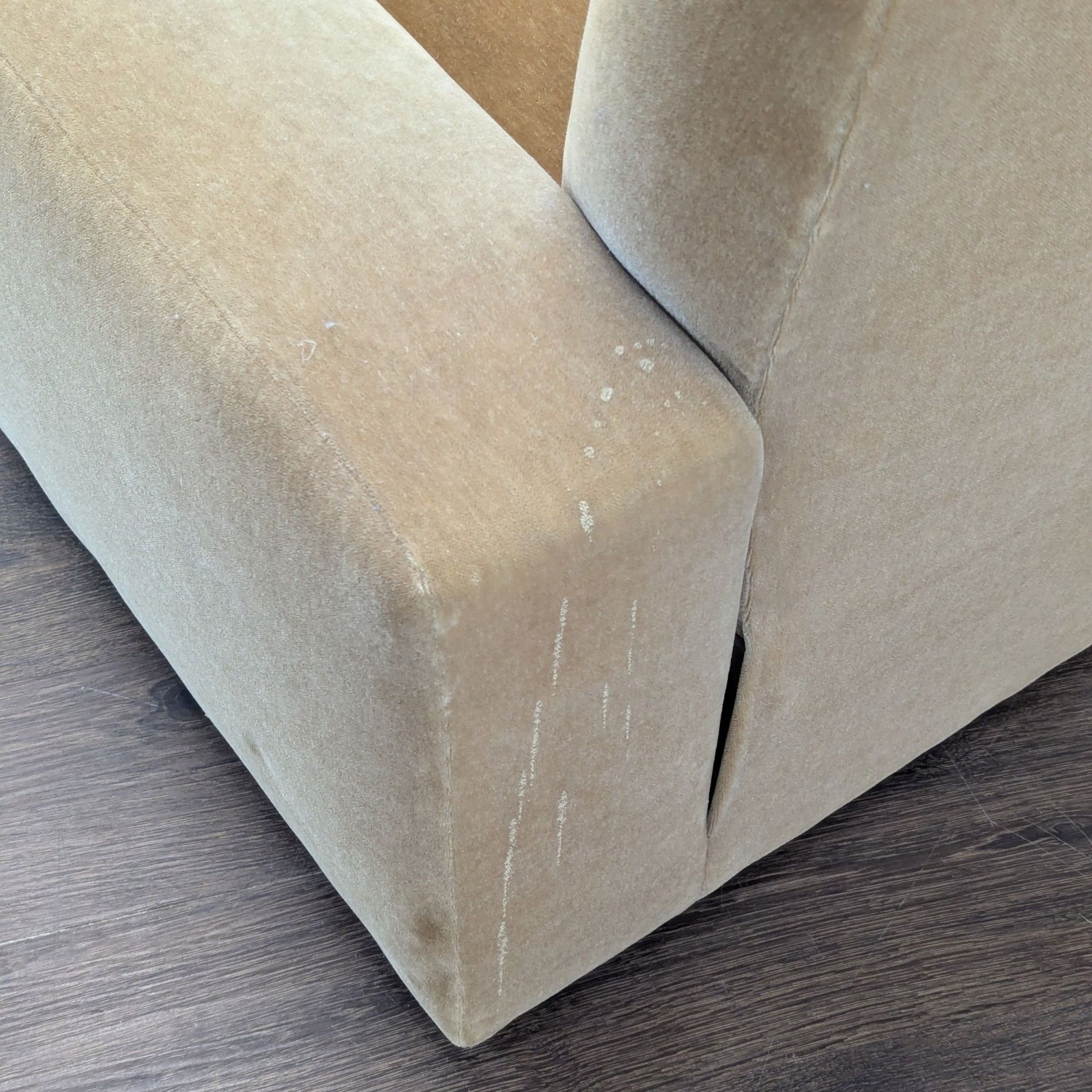 Cozy Mustard Brown Velvet Lounge Armchair - image-9