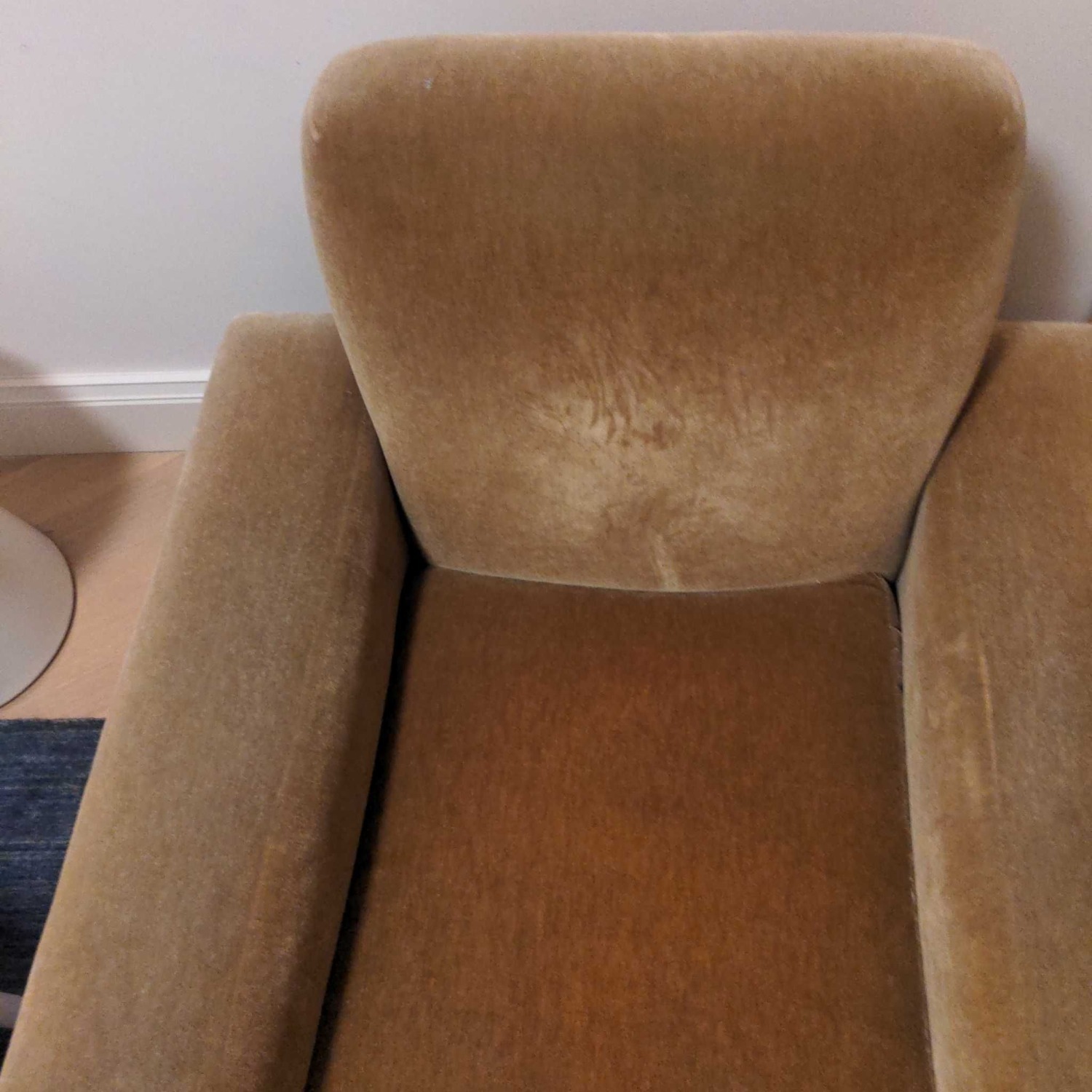 Cozy Mustard Brown Velvet Lounge Armchair - image-1