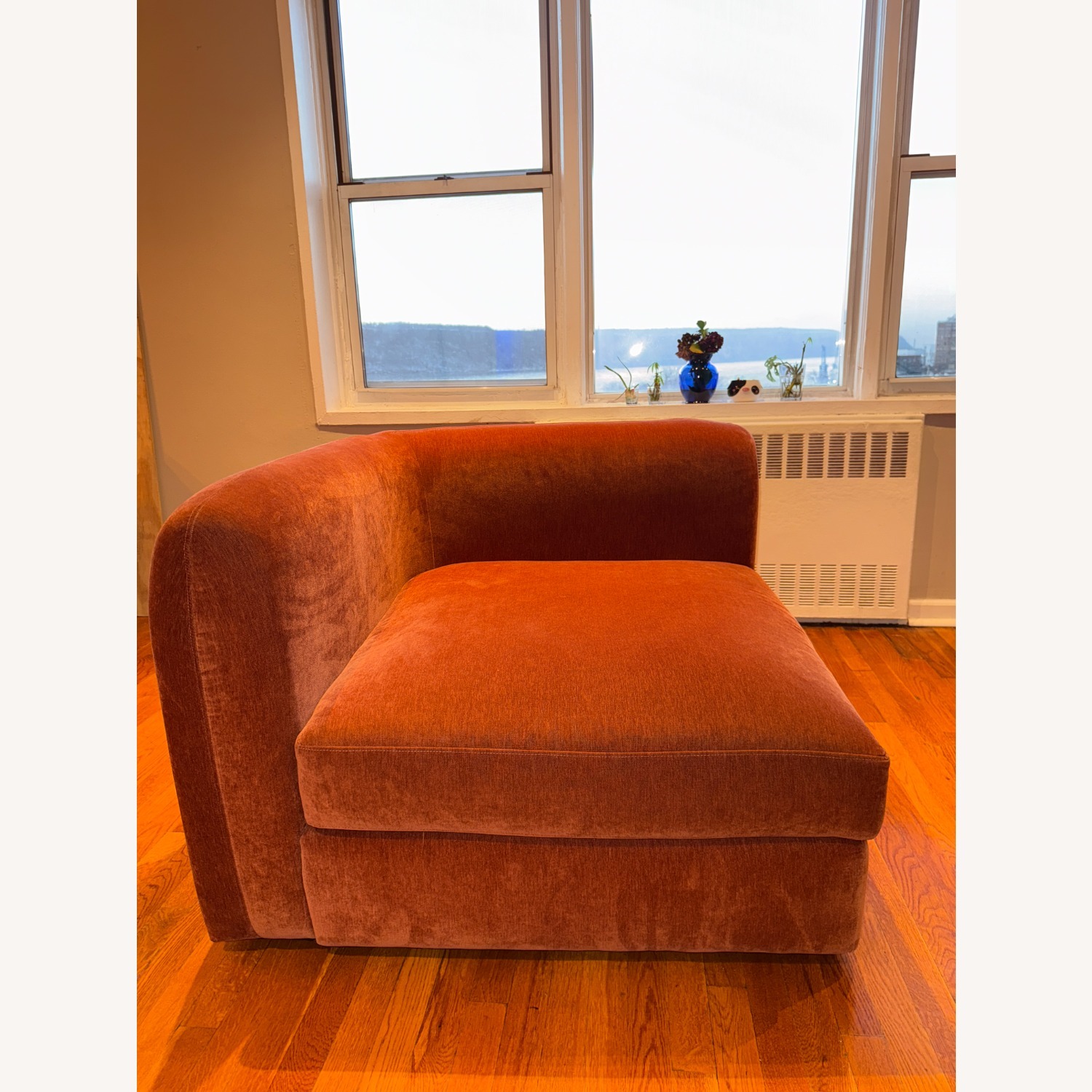 Joybird Sebastian Orange Fabric Armchair - image-1