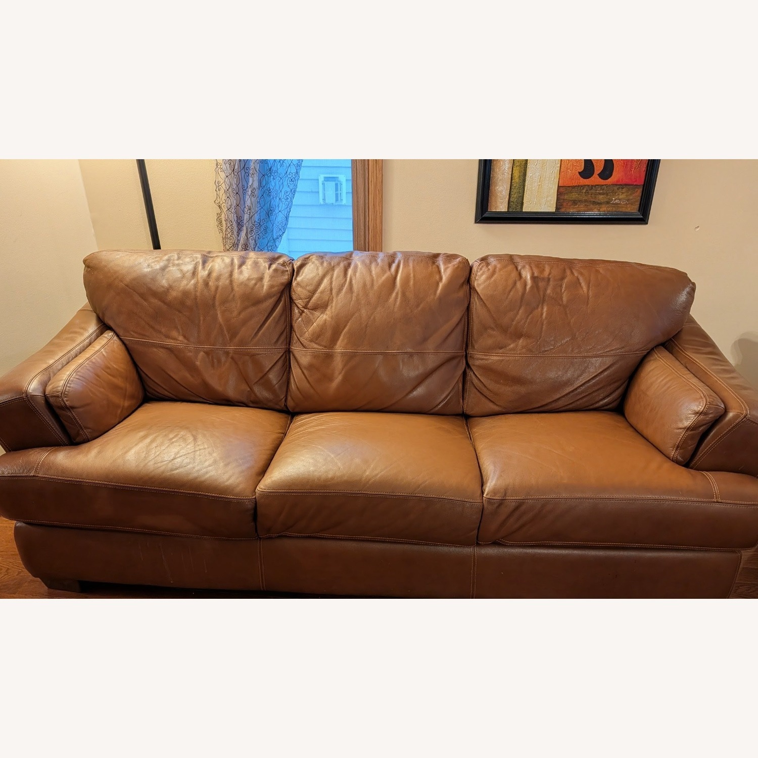 Leather 3+ Seater Sofa  - image-1