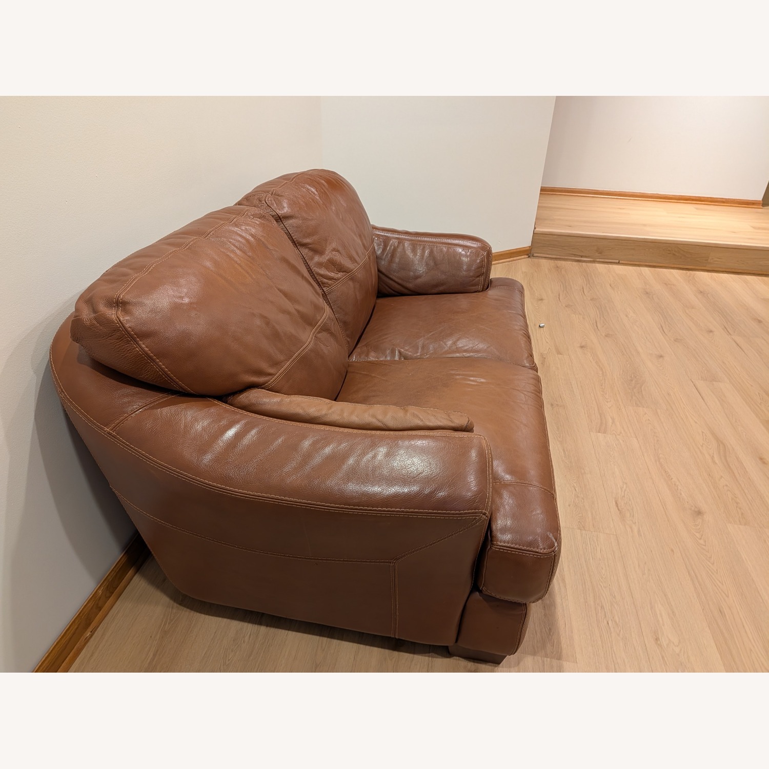 Leather 2 Seater Sofa - image-2