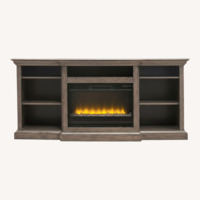 Raymour & Flanigan Elise Dark Brown Wood Media Storage