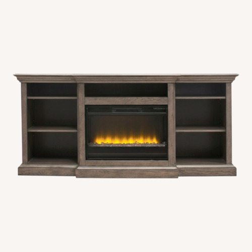 Used Raymour & Flanigan Elise Dark Brown Wood Media Storage for sale on AptDeco