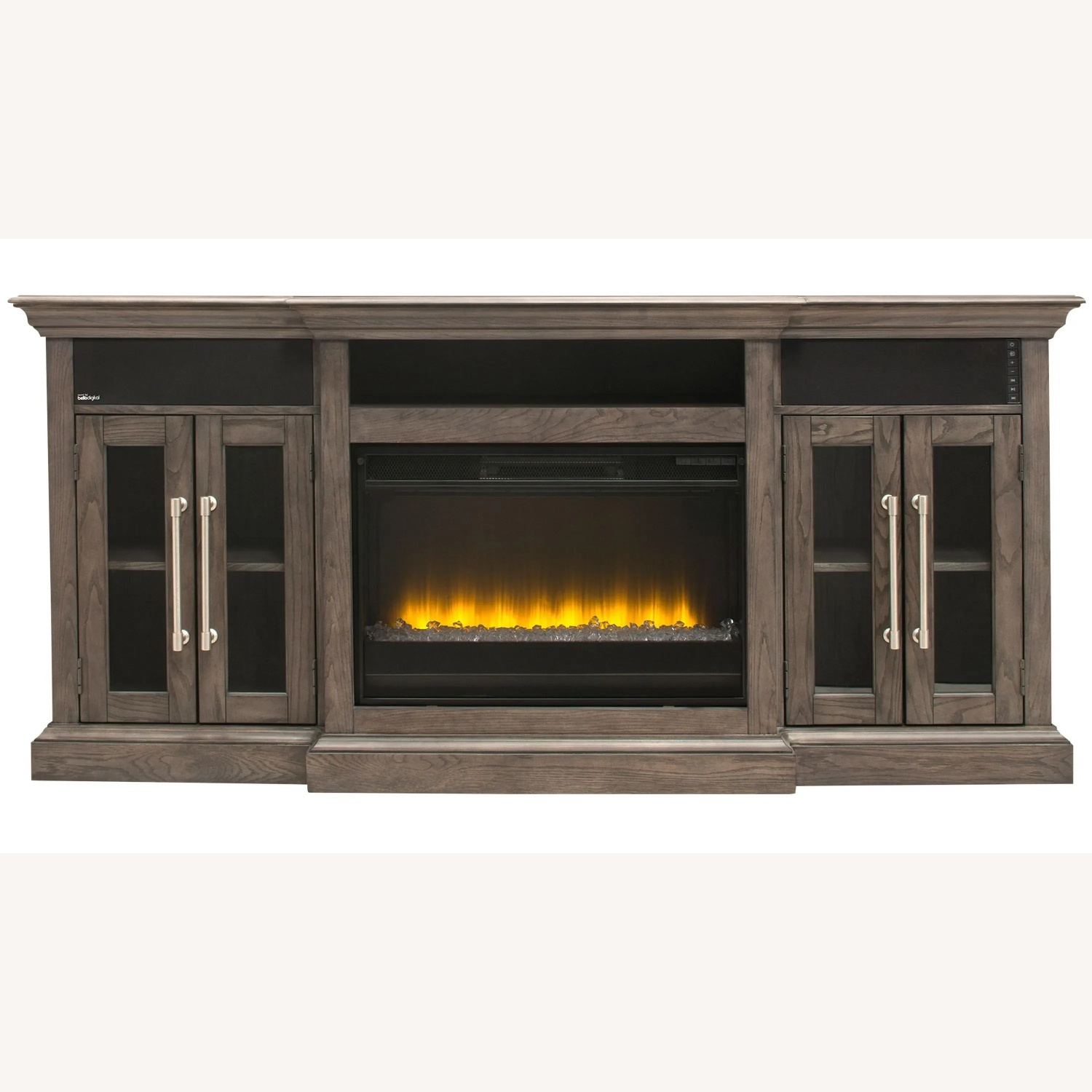 Raymour & Flanigan Elise Dark Brown Wood Media Storage - image-4