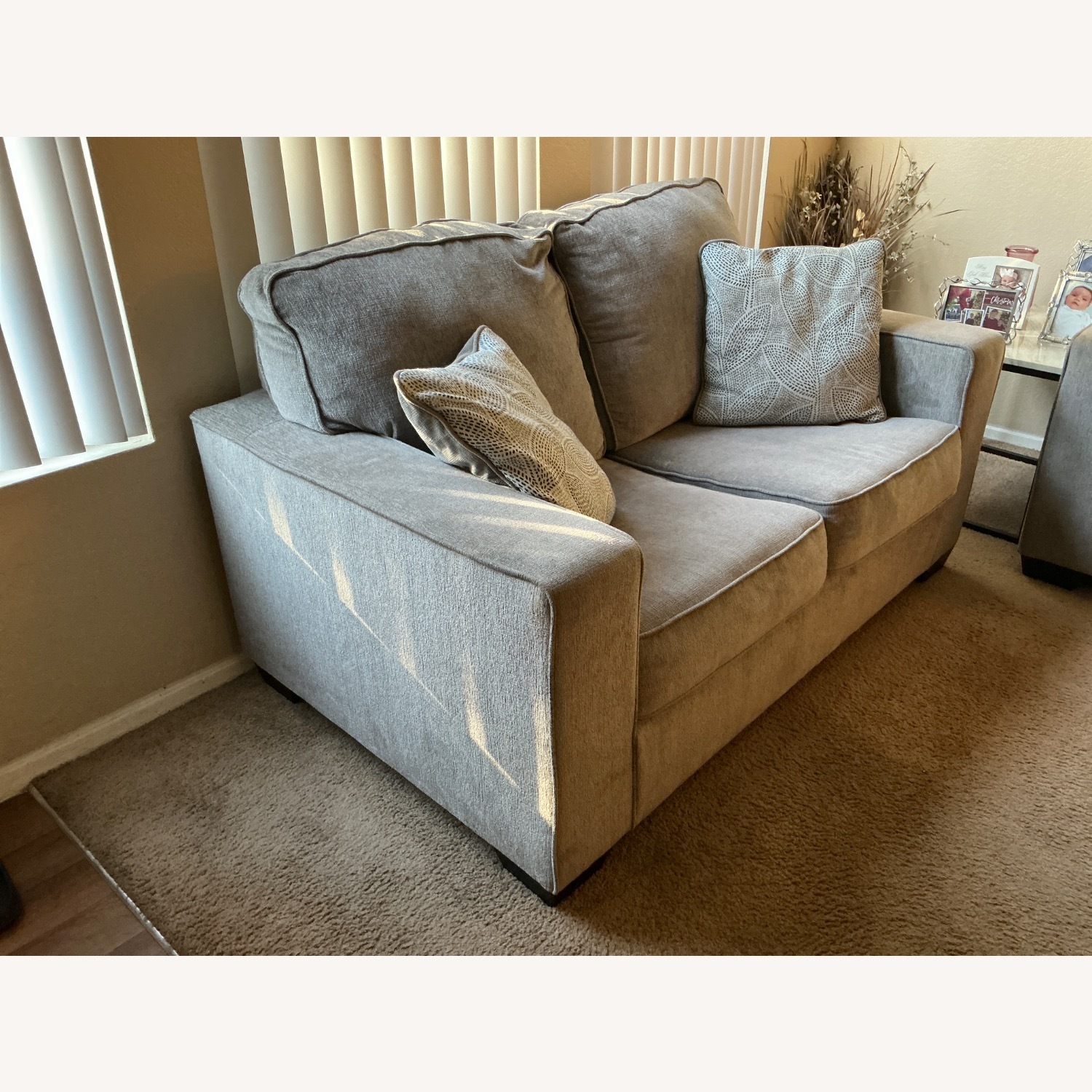 Ashley Furniture Atari Light Gray Fabric 2 Seater Sofa - image-3