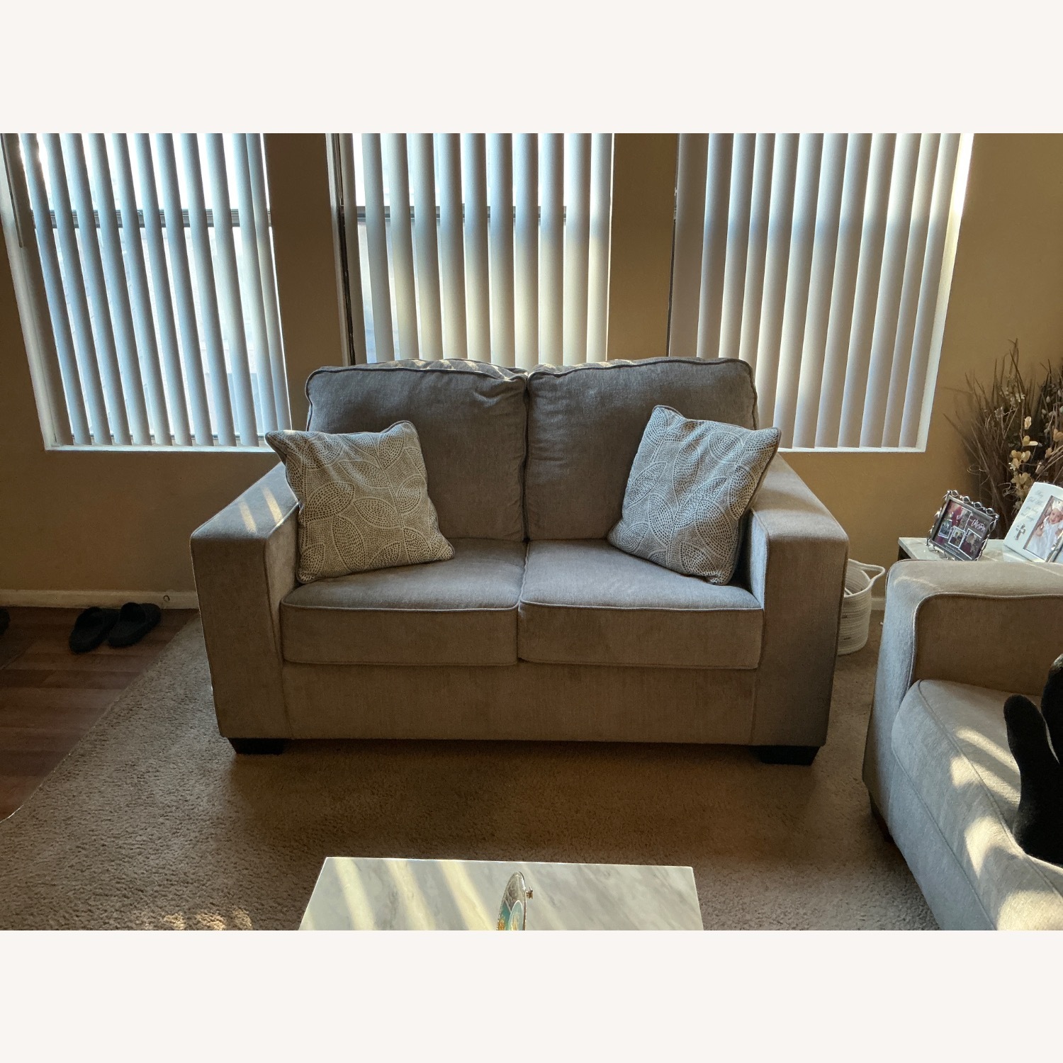 Ashley Furniture Atari Light Gray Fabric 2 Seater Sofa - image-2