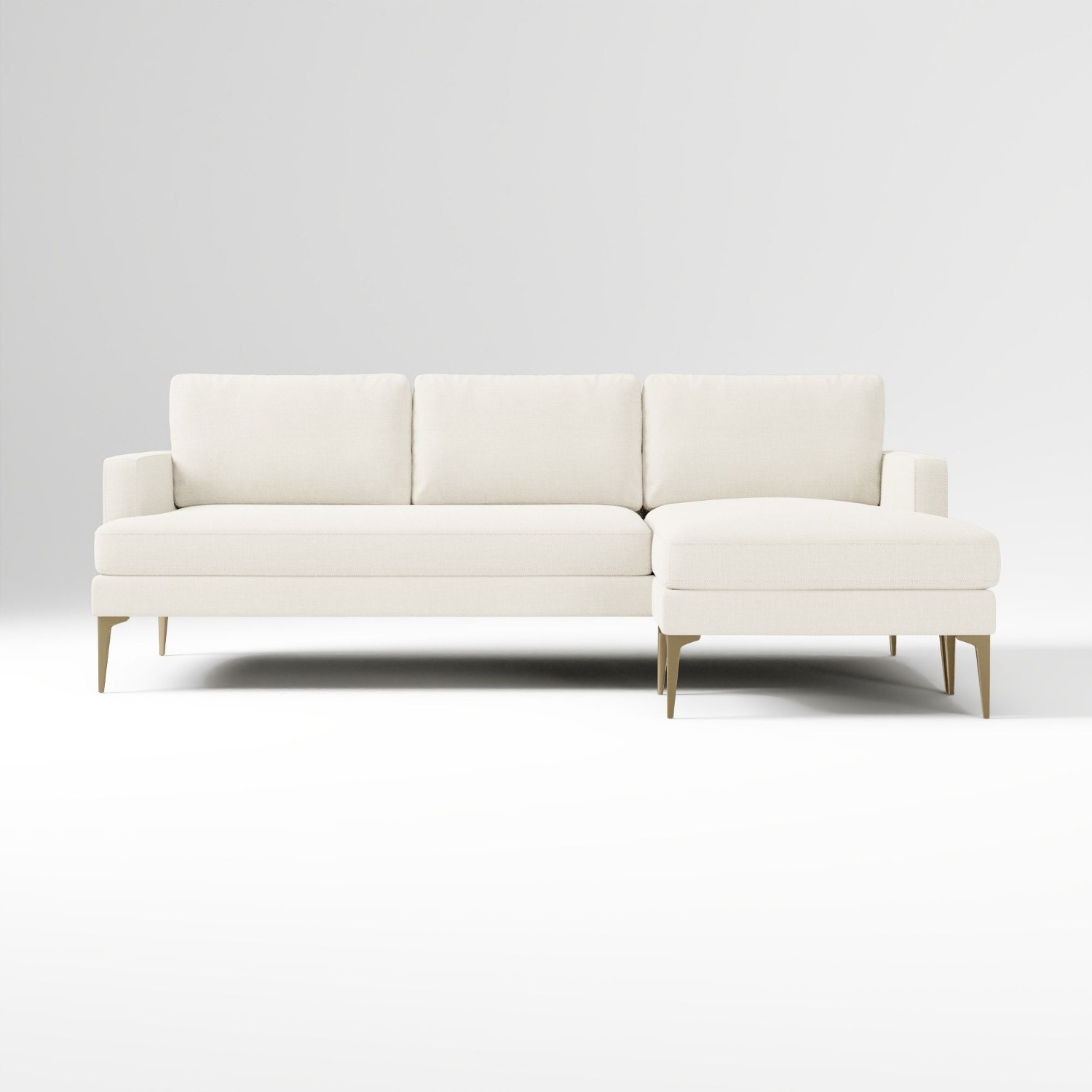 West Elm Andes Light Gray 2 Piece Sectional - image-4