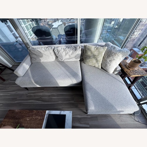 Used West Elm Andes Light Gray 2 Piece Sectional for sale on AptDeco