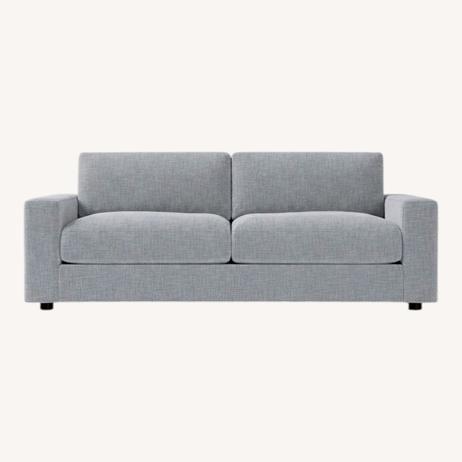 West Elm Urban Dark Gray Fabric 2 Seater Sofa - image-0