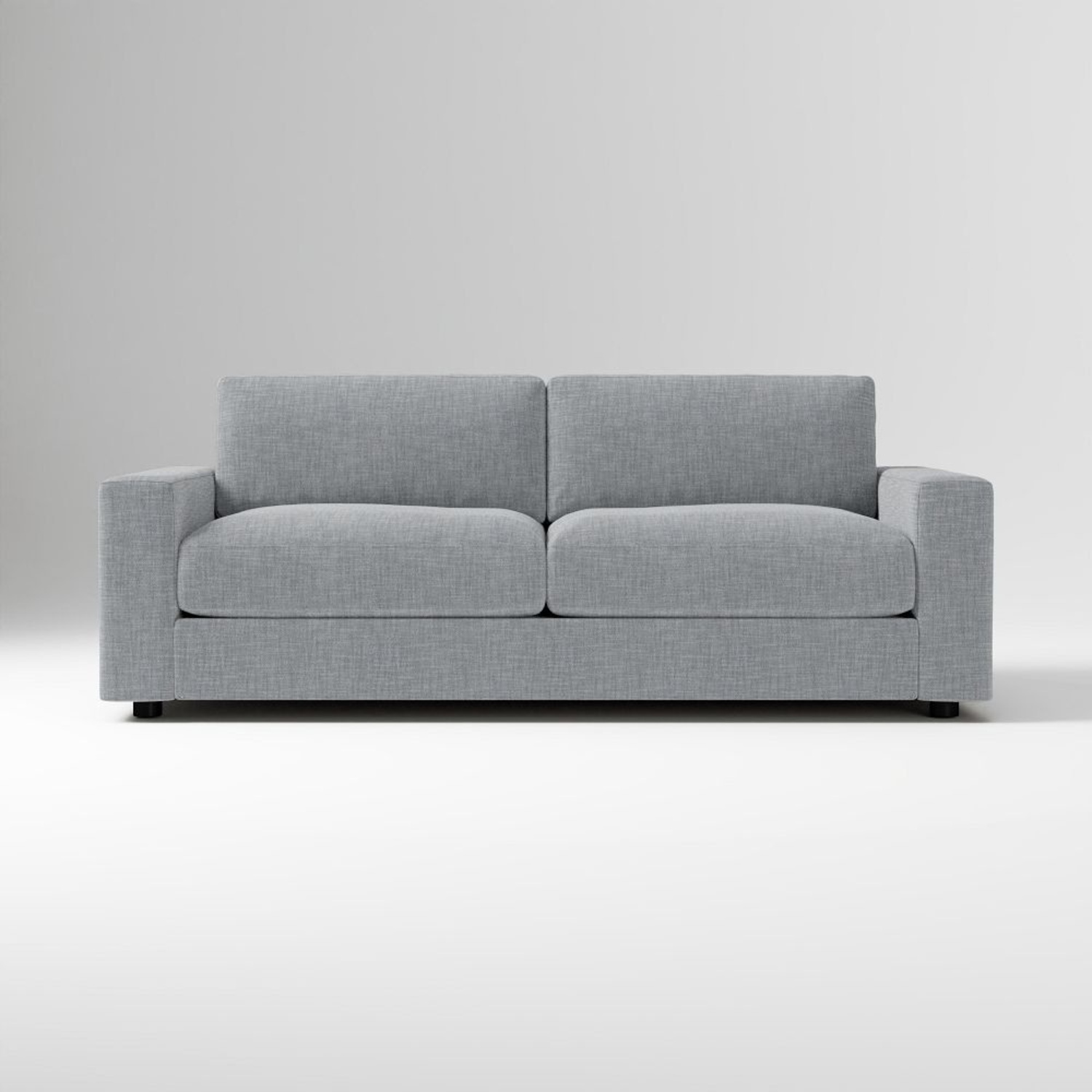 West Elm Urban Dark Gray Fabric 2 Seater Sofa - image-5