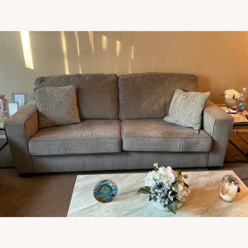 Used Ashley Furniture Atari Light Gray Fabric 3+ Seater Sofa for sale on AptDeco
