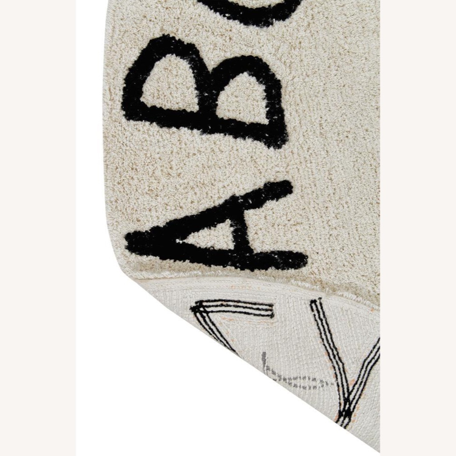 White Cotton Area Rug 6' x 9' - image-1