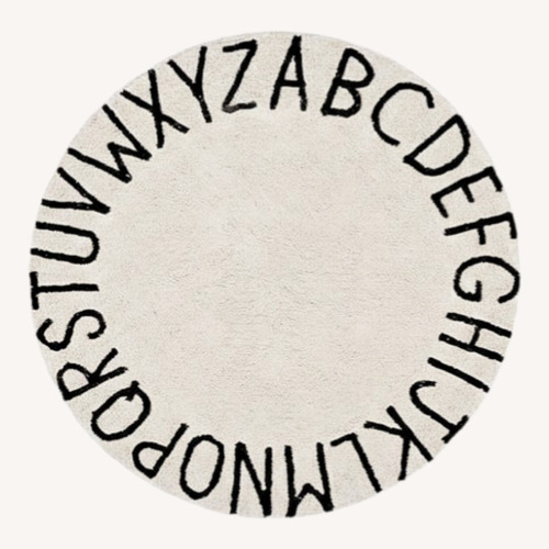 Used White Cotton Area Rug 6' x 9' for sale on AptDeco